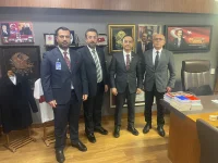 BAŞKAN VE BAŞKAN VEKİLİMİZ SİVAS MİLLETVEKİLİ SN. AHMET ÖZYÜREK'E ZİYARETTE BULUNDULAR